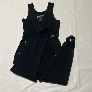 Ebtek Eddie Bauer women's ski bib overalls with foot stirrups 6 petite